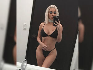 Forgot to post this last night': Kim Kardashian shared a VERY sexy bikini snap on Instagram on Tuesday after boasting that she has reduced her waist to 24 inches (Source: Kim Kardashian - Instagram)