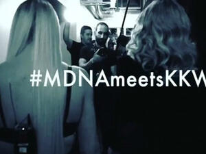 Big business: Madonna, 59, teased a skincare collaboration with Kim Kardashian's KKW brand via a racy Instagram video on Wednesday (Source: Madonna - Instagram)