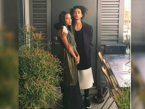 'If I Wanna Wear A Dress, Then I Will': Jaden Smith defended his choice to wear dresses and insisted he would start a 'new wave' with his decision (pictured accompanying Hunger Games star Amandla Stenberg to her prom) (Source: Amandla Stenberg - Instagram)