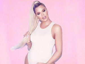 Fitness fanatic: Khloé Kardashian 'can't wait' to resume her daily gym sessions with personal trainer Joel Bouraïma after the birth of her daughter with babydaddy Tristan Thompson in a matter of days (Source: Khloe Kardashian - Instagram)