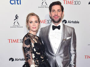 Power couple: John Krasinski, who is on this year's Time 100 list, was joined by his film star wife Emily Blunt at Tuesday's Time 100 Gala at Lincoln Center (Source: Erik Pendzich - REX - Shutterstock)