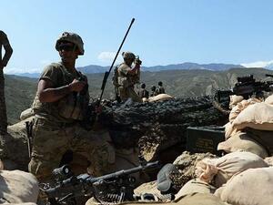 US soldiers take up positions during an ongoing an operation against IS militants in Afghanistan. -AFP