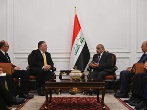 US Secretary of State Mike Pompeo talks with Iraqi Prime Minister Adil Abdul Mahdi in Baghdad. (AFP/ Photo)
