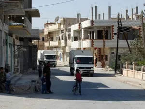 Syrian troops and allied fighters regained control of the town on Saturday (AFP)