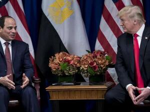 US President Donald Trump (R) Egyptian President Abdel Fattah al-Sisi. (AFP/File)