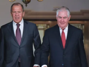 Russian Foreign Minister Sergei Lavrov (left) and US Secretary of State Rex Tillerson in Washington earlier this year (AFP/File Photo)