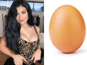  A picture of an egg beat Kylie Jenner's most-liked Instagram record on Sunday. (Source: Kylie Jenner / Egg Gang - Instagram)
