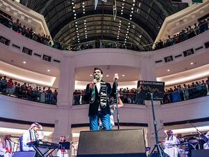Waleed Al Shami took to the stage to perform a medley of his hits at Mall of the Emirates.
