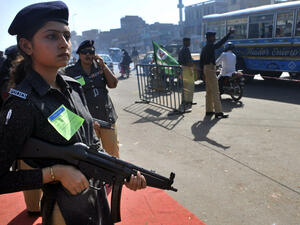 Women in uniform. The government hopes this will become a common site in Afghanistan.  (AFP/File Photo)	