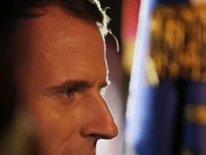French President Emmanuel Macron looks on as he attends a ceremony at the Parc de Champagne in Reims, eastern France on November 6, 2018, as part of a World War One centenary commemeration tour. 
PHILIPPE WOJAZER / POOL / AFP