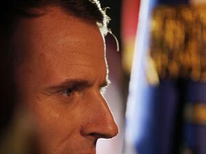 French President Emmanuel Macron looks on as he attends a ceremony at the Parc de Champagne in Reims, eastern France on November 6, 2018, as part of a World War One centenary commemeration tour. 
PHILIPPE WOJAZER / POOL / AFP
