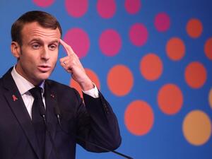 France's President Emmanuel Macron, gestures during final press conference on the second day of the G20 Leader's Summit, in Buenos Aires (AFP)