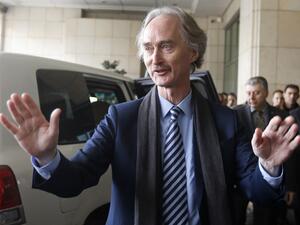 United Nations special envoy to Syria Geir Pedersen arrives in Damascus (AFP)