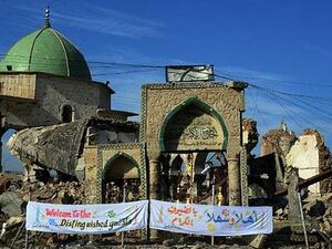 Iraq is rebuilding Mosul's 12th century al-Nuri mosque (Twitter)