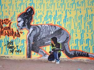 Graffiti in Jeddah (Twitter)