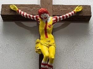 McJesus” sculpture by Finnish artist Jani Leinonen (Twitter)