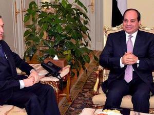 Filippo Grandi  during  two-day visit to Egypt where he met President Abdel Fattah al-Sisi (Twitter)