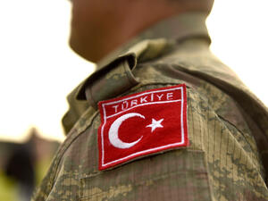 Turkish flag on Turkey army uniform (Shutterstock)