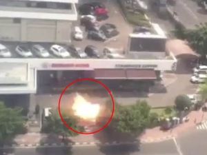 احد التفجيرات لحظة وقوعه/عن توتير