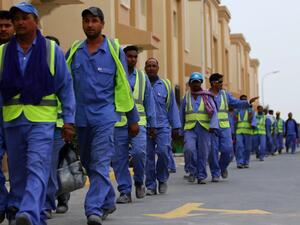 Qatar's labor rights record was questioned by many after it won the bid to host the 2022 World Cup. (AFP/ File) Qatar's labor rights record was questioned by many after it won the bid to host the 2022 World Cup. (AFP/ File)