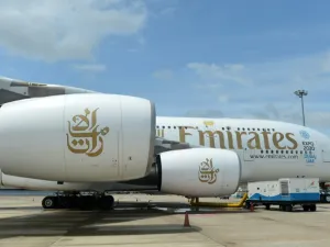 Emirates’ half-year profits plunged 75 percent last year, leading to a 21 percent plunge in the carrier's brand value.
 (AFP/Ishara Kodikara)