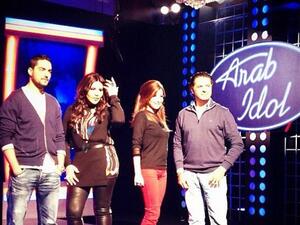 The Arab Idol judges get together.
