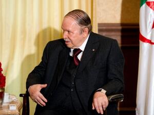 Algerian President Abdelaziz Bouteflika meeting with the French prime minister at his residence during an official visit. (AFP/ File)