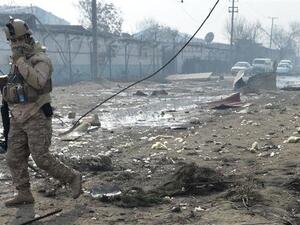 The aftermath of a blast in the Afghan capital Kabul on November 29, 2018 (Photo by AFP)