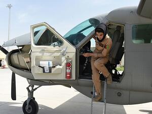 Nilofar Rahmani, a celebrated Afghan female pilot, recently applied for asylum in the US. (AFP/File)