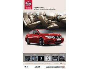 "All these features and more …"  2017 Nissan Altima for just 5,999 KD 