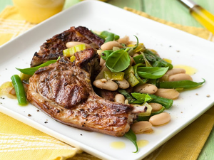 لحم ريش مع الفاصولياء