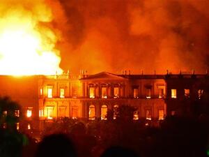 A massive fire engulfs the National Museum in Rio de Janeiro, one of Brazil's oldest, on September 2, 2018. (AFP/ File Photo)