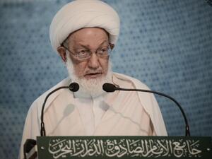 Sheik Isa Qassim is accused of being in contact with enemies of Bahrain. (AFP/Mohammed al-Shaikh) 