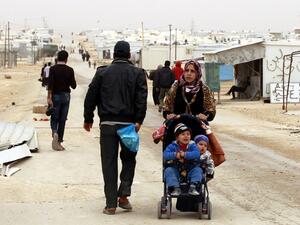 Residents of Rukban camp have no access to clean drinking water. (AFP/Khalil Mazraawi) 