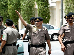  Saudi police in Nasif district, north of Riyadh. (AFP/file) 