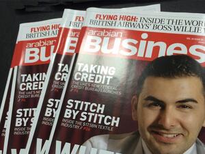 The Dubai government said on Wednesday that the Arabian Business website had been blocked, and its print edition stopped for a month.  The Dubai government said on Wednesday that the Arabian Business website had been blocked, and its print edition stopped for a month.