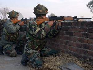 Indian army soldiers take up position on the perimeter of an airforce base in Pathankot. (AFP/ File)