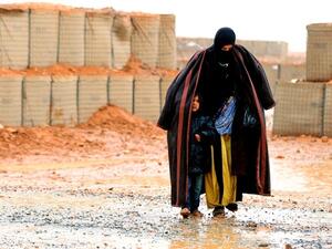 A Syrian refugee from the informal Rukban camp .(AFP/File)