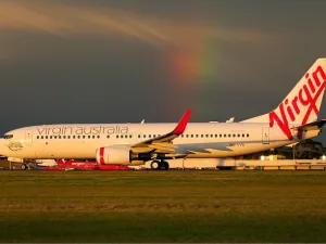 Virgin Australia reported A$62.5 million half-year profit and reportedly took out a A$164 million loan in the same period. (Wikimedia Commons)