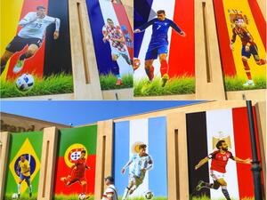 Murals on the street in Beirut, Lebanon (Twitter)