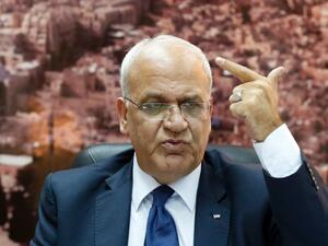 Secretary of the Palestinian Liberation Organization Executive Committee Saeb Erekat (AFP/File Photo)	