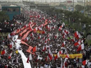 جانب من مظاهرات الإحتجاج التي شهدتها البحرين
