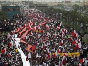 جانب من التظاهرات في المنامة الجمعة