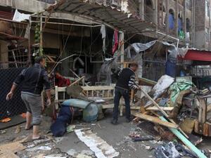 The aftermath of a car bombing in Baghdad in November. (AFP/File)