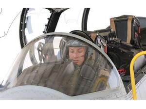 It was the first flight in a warplane piloted by a Bahraini woman. (Khaleej Times)
