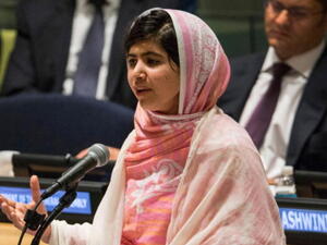 Sixteen-year-old Malala Yousafzai humbled the world yesterday by her speech at the United Nations headquarters in New York. (Getty)