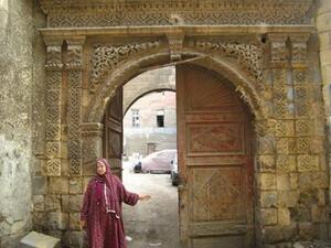 The gate of Bab Al Wazir was a symbol of Cairo's past security and now it is in pieces on the ground. (image by Amina Abdel Bar)