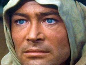 Peter O'Toole as Lawrence of Arabia.