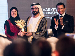 Palestinian teacher Hanan Al Hroub. (Image Credit: Virendra Saklani/ Gulf News)