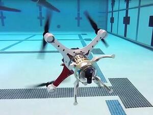 The Loon Copter can operate in the air and underwater. (Ingenieur.de)